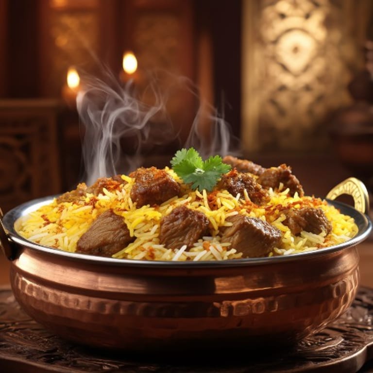 Delicious Goat Biryani Awaits