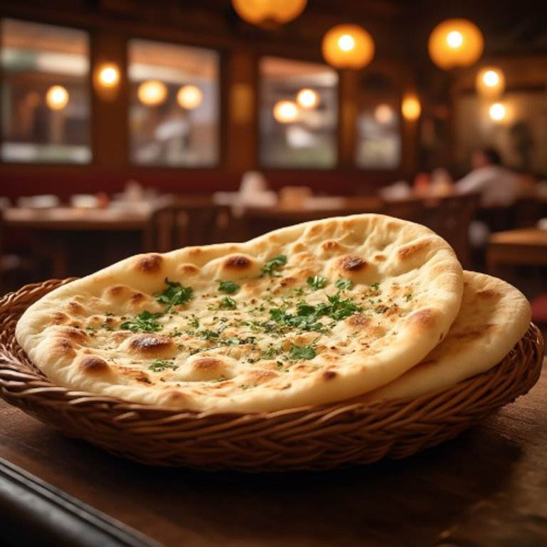 Delicious Garlic Naan Awaits