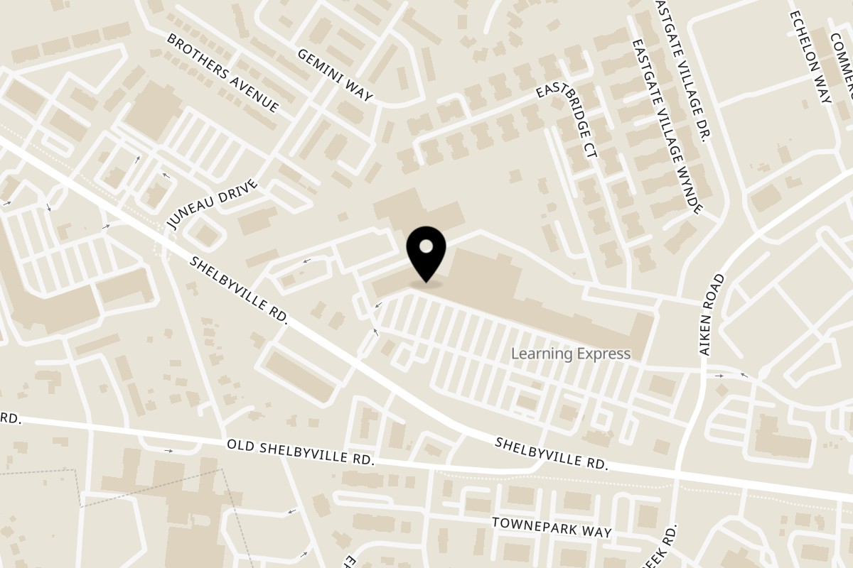Map showing the location of Clay Oven Indian Restaurant on 12567 Shelbyville Rd in Louisville